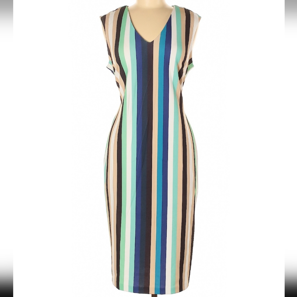 Striped Midi Pencil Dress